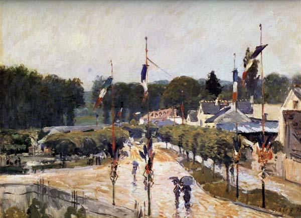 Alfred Sisley Fete Day at Marly-le-Roi Sweden oil painting art
